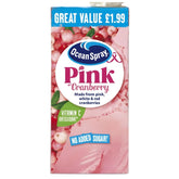 Ocean Spray - Pink Cranberry Juice Drink Carton - 1L